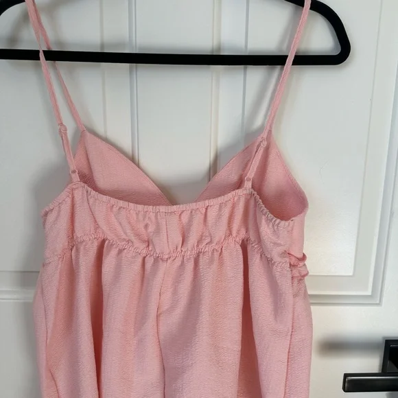 Pink Ruffled Women's Tank - Picture 3 of 3